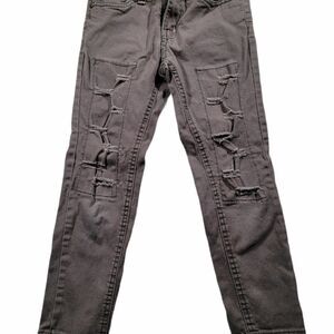 Real Love Girls Gray Stretch Straight Jeans Sz 6X